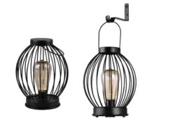 MeineWunschleuchte Solarlaterne 2er SET Metall Gitterkugel Hängend Oder Stehend, Höhe 31cm -Bestes Beleuchtungs Geschäft solarlaterne 2er set metall gitterkugel haengend o 1