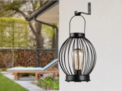 MeineWunschleuchte Solarlaterne 2er SET Metall Gitterkugel Hängend Oder Stehend, Höhe 31cm -Bestes Beleuchtungs Geschäft solarlaterne 2er set metall gitterkugel haengend o 7