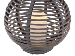 MeineWunschleuchte Solarlaterne 2er SET Mit LED Kerze & Rattanoptik Hängend Oder Stehend, Höhe 23cm -Bestes Beleuchtungs Geschäft solarlaterne 2er set mit led kerze rattanoptik hae 3