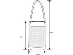 MeineWunschleuchte Solarlaternen 2er SET Metall Rattanoptik, Hängend Oder Stehend, Höhe 30cm -Bestes Beleuchtungs Geschäft solarlaternen 2er set metall rattanoptik haengend 1 2