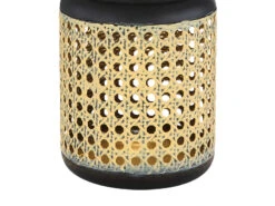 MeineWunschleuchte Solarlaternen 2er SET Metall Rattanoptik, Hängend Oder Stehend, Höhe 30cm -Bestes Beleuchtungs Geschäft solarlaternen 2er set metall rattanoptik haengend 1 7