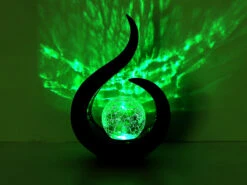 Globo Solarleuchte Mit Farbwechsel & Crackle Glaskugel, Schwarz Gold, Höhe 33,5cm -Bestes Beleuchtungs Geschäft solarleuchte mit farbwechsel crackle glaskugel sch 10