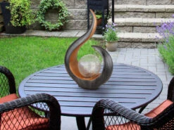 Globo Solarleuchte Mit Farbwechsel & Crackle Glaskugel, Schwarz Gold, Höhe 33,5cm -Bestes Beleuchtungs Geschäft solarleuchte mit farbwechsel crackle glaskugel sch 8