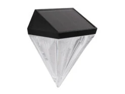 Globo Solarleuchten 2er Set Wandleuchten, Diamant-Design, H.12cm -Bestes Beleuchtungs Geschäft solarleuchten 2er set wandleuchten diamant design 1 10