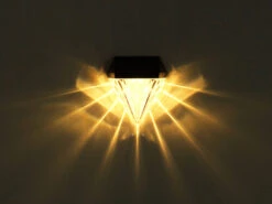 Globo Solarleuchten 2er Set Wandleuchten, Diamant-Design, H.12cm -Bestes Beleuchtungs Geschäft solarleuchten 2er set wandleuchten diamant design 1 3