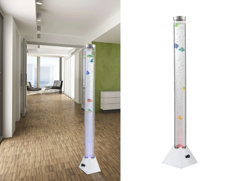 Globo Sprudelnde Farbwechsel LED Lichtsäule MENDOZA Innen Wassersäule Mit Deko Fischen 3 Globo Sprudelnde Farbwechsel LED Lichtsäule MENDOZA Innen Wassersäule Mit Deko Fischen