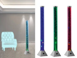 Reality Leuchten Sprudelnde Farbwechsel LED Lichtsäule MOTION Wassersäule & Deko Fischen 130cm