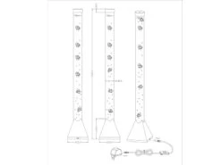 Reality Leuchten Sprudelnde Farbwechsel LED Lichtsäule MOTION Wassersäule & Deko Fischen 130cm -Bestes Beleuchtungs Geschäft sprudelnde farbwechsel led lichtsaeule motion wass 4