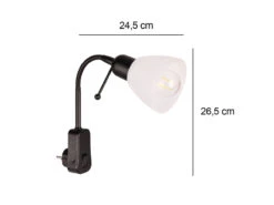 Trio Leuchten Steckerspot LIGARA Mit Flexarm Und Schalter, Schwarz Höhe 26,5cm -Bestes Beleuchtungs Geschäft steckerspot mit flexarm und schalter in schwarz mi