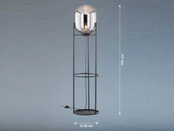 Fischer & Honsel Stehlampe REGI Dreibein Tripod Mit Rauchglas Glaskugel - Höhe 135cm 12 Fischer & Honsel Stehlampe REGI Dreibein Tripod Mit Rauchglas Glaskugel - Höhe 135cm -Bestes Beleuchtungs Geschäft stehlampe regi dreibein tripod mit rauchglas glask 3