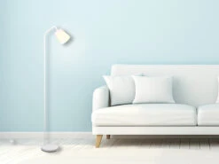 Reality Leuchten Stehleuchte BUDDY Spot Schwenkbar, Aus Metall & Stoffschirm In Weiß, Höhe 148cm -Bestes Beleuchtungs Geschäft stehleuchte buddy spot schwenkbar aus metall stoff 5