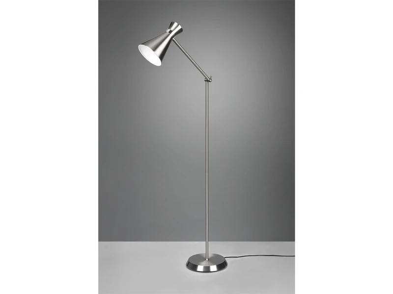 Reality Leuchten Stehleuchte ENZO Mit Gelenk & Fußschalter In Silber - Höhe 150cm 7 Reality Leuchten Stehleuchte ENZO Mit Gelenk & Fußschalter In Silber - Höhe 150cm – Bild 5