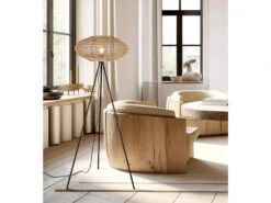 Trio Leuchten Stehleuchte HEDDA Dreibein Mit Korbgeflecht Aus Sisal, Höhe 150cm -Bestes Beleuchtungs Geschäft stehleuchte hedda dreibein mit korbgeflecht aus si 4