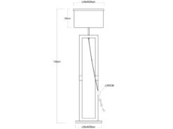 Globo Stehleuchte OSSI Mit Stoff Lampenschirm Und Holzoptik, Höhe 155cm -Bestes Beleuchtungs Geschäft stehleuchte ossi mit stoff lampenschirm und holzop 3