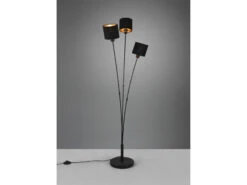Reality Leuchten Stehleuchte TOMMY 3 Flammig Metall, Stoffschirm Schwarz Gold, Höhe 150cm 12 Reality Leuchten Stehleuchte TOMMY 3 Flammig Metall, Stoffschirm Schwarz Gold, Höhe 150cm -Bestes Beleuchtungs Geschäft stehleuchte tommy 3 flammig metall stoffschirm sch 2