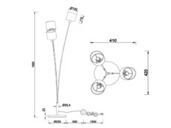 Reality Leuchten Stehleuchte TOMMY 3 Flammig Metall, Stoffschirm Schwarz Gold, Höhe 150cm 15 Reality Leuchten Stehleuchte TOMMY 3 Flammig Metall, Stoffschirm Schwarz Gold, Höhe 150cm -Bestes Beleuchtungs Geschäft stehleuchte tommy 3 flammig metall stoffschirm sch 5