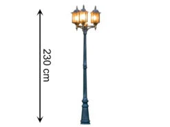 Konstsmide Straßenlaterne MILANO Kandelaber Im Landhausstil, Schwarz, 3 Flammig, Höhe 230cm -Bestes Beleuchtungs Geschäft strassenlaterne milano kandelaber im landhausstil 1 1