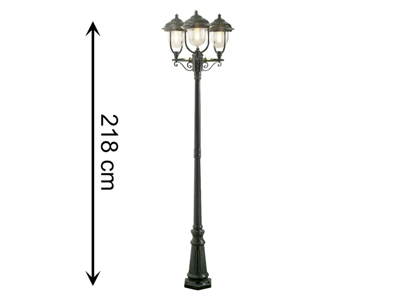Konstsmide Straßenlaterne PARMA Kandelaber Im Landhausstil, Grün, Höhe 218cm 5 Konstsmide Straßenlaterne PARMA Kandelaber Im Landhausstil, Grün, Höhe 218cm – Bild 3
