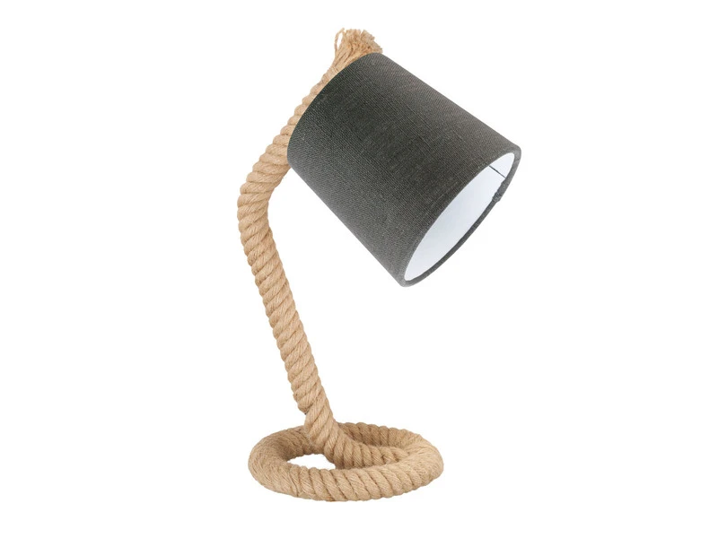 Fischer & Honsel Tischlampe YARA Design Maritim - Taulampe Mit Seil & Schirm Grau 4 Fischer & Honsel Tischlampe YARA Design Maritim - Taulampe Mit Seil & Schirm Grau – Bild 2