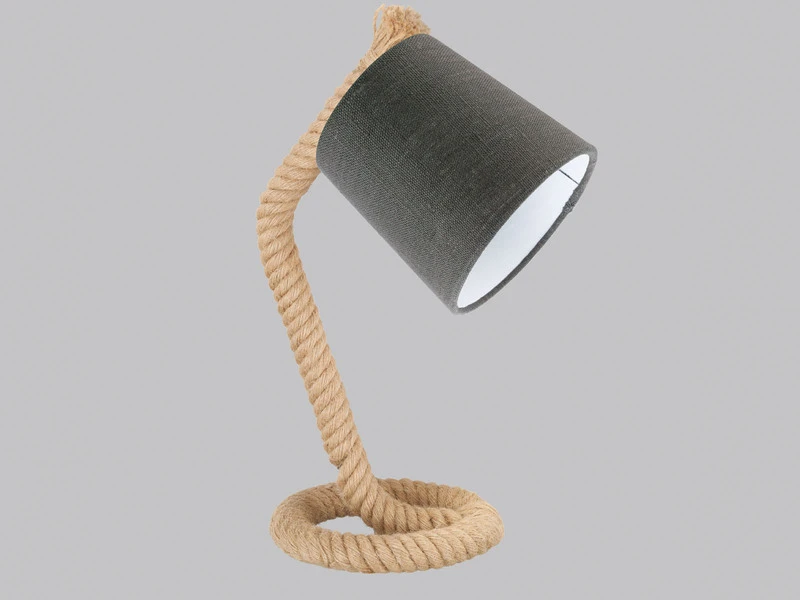 Fischer & Honsel Tischlampe YARA Design Maritim - Taulampe Mit Seil & Schirm Grau 5 Fischer & Honsel Tischlampe YARA Design Maritim - Taulampe Mit Seil & Schirm Grau – Bild 3