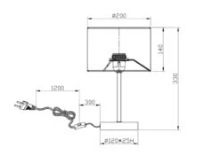 Trio Leuchten Tischleuchte HOSTEL Stoff Lampenschirm Ø 20cm Schwarz & Gold -Bestes Beleuchtungs Geschäft tischleuchte hostel stoff lampenschirm 20cm schwar 5