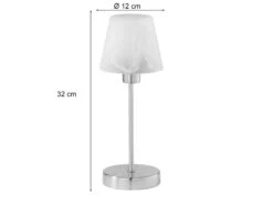 Trio Leuchten Tischleuchte LUIS II, Glasschirm Weiß Sockel Silber - Touchfunktion, Ø12cm 12 Trio Leuchten Tischleuchte LUIS II, Glasschirm Weiß Sockel Silber - Touchfunktion, Ø12cm -Bestes Beleuchtungs Geschäft tischleuchte luis ii glasschirm weiss sockel silbe 3