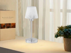 Trio Leuchten Tischleuchte LUIS II, Glasschirm Weiß Sockel Silber - Touchfunktion, Ø12cm 13 Trio Leuchten Tischleuchte LUIS II, Glasschirm Weiß Sockel Silber - Touchfunktion, Ø12cm -Bestes Beleuchtungs Geschäft tischleuchte luis ii glasschirm weiss sockel silbe 4