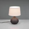 Reality Leuchten Tischleuchte MARTIN Keramik Braun Mit Stoffschirm Creme, Höhe 29cm -Bestes Beleuchtungs Geschäft tischleuchte martin keramik braun mit stoffschirm