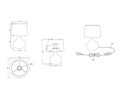 Reality Leuchten Tischleuchte MARTIN Keramik Braun Mit Stoffschirm Creme, Höhe 29cm -Bestes Beleuchtungs Geschäft tischleuchte martin keramik braun mit stoffschirm 1 3