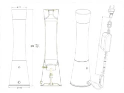 Reality Leuchten Trendige 90er Jahre Säulen Lavalampe Magma In Kupfer, Höhe 39cm Ø11cm -Bestes Beleuchtungs Geschäft trendige 90er jahre saeulen lavalampe magma in kup 4