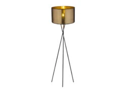 Globo Tripod Stehlampe NUGGY Mit Lampenschirm Gold Und Netz Schwarz, Höhe 159cm -Bestes Beleuchtungs Geschäft tripod stehlampe nuggy mit lampenschirm gold und n 4