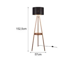 Reality Leuchten Tripod Stehleuchte COLETTE Mit Stoffschirm In Schwarz/Gold & Ablagetisch H 152cm 16 Reality Leuchten Tripod Stehleuchte COLETTE Mit Stoffschirm In Schwarz/Gold & Ablagetisch H 152cm -Bestes Beleuchtungs Geschäft tripod stehleuchte colette mit stoffschirm in schw 3