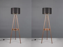 Reality Leuchten Tripod Stehleuchte COLETTE Mit Stoffschirm In Schwarz/Gold & Ablagetisch H 152cm 17 Reality Leuchten Tripod Stehleuchte COLETTE Mit Stoffschirm In Schwarz/Gold & Ablagetisch H 152cm -Bestes Beleuchtungs Geschäft tripod stehleuchte colette mit stoffschirm in schw 4