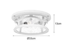 MeineWunschleuchte Ultra Wetter & Salzluft Resistente Außen Deckenleuchte, Weiß Ø33cm -Bestes Beleuchtungs Geschäft ultra wetter salzluft resistente aussen deckenleuc 10