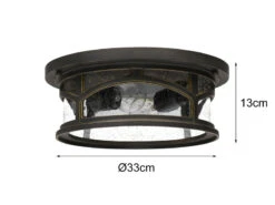 QUOIZEL Ultra Wetter & Salzluft Resistente Außen Deckenleuchte MARBLEHEAD, Bronze Ø33cm -Bestes Beleuchtungs Geschäft ultra wetter salzluft resistente aussen deckenleuc 13