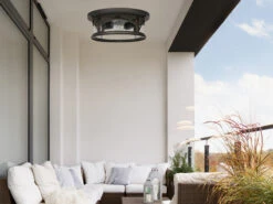 QUOIZEL Ultra Wetter & Salzluft Resistente Außen Deckenleuchte MARBLEHEAD, Bronze Ø33cm -Bestes Beleuchtungs Geschäft ultra wetter salzluft resistente aussen deckenleuc 14