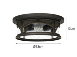 MeineWunschleuchte Ultra Wetter & Salzluft Resistente Außen Deckenleuchte, Bronze Ø33cm -Bestes Beleuchtungs Geschäft ultra wetter salzluft resistente aussen deckenleuc 21