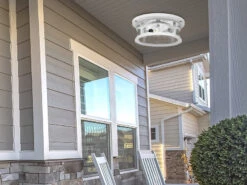 QUOIZEL Ultra Wetter & Salzluft Resistente Außen Deckenleuchte MARBLEHEAD, Weiß Ø33cm -Bestes Beleuchtungs Geschäft ultra wetter salzluft resistente aussen deckenleuc 3