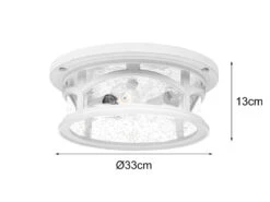 QUOIZEL Ultra Wetter & Salzluft Resistente Außen Deckenleuchte MARBLEHEAD, Weiß Ø33cm -Bestes Beleuchtungs Geschäft ultra wetter salzluft resistente aussen deckenleuc 4