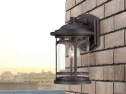 QUOIZEL Ultra Wetter & Salzluft Resistente Außen Laterne MARBLEHEAD, Bronze 28cm