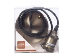 Vellight Universal Schnurpendel Retro Für Hängelampe E27, Bronze / Kabel Textil Schwarz -Bestes Beleuchtungs Geschäft universal schnurpendel retro fuer haengelampe e27 1 3