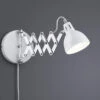 MeineWunschleuchte Verstellbare LED Wandleuchte Mit Scherengelenk Aus Metall In Weiß Matt -Bestes Beleuchtungs Geschäft verstellbare led wandleuchte mit scherengelenk aus