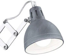 MeineWunschleuchte Verstellbare LED Wandleuchte Mit Scherengelenk Aus Metall In Betonfarben -Bestes Beleuchtungs Geschäft verstellbare led wandleuchte mit scherengelenk aus 8