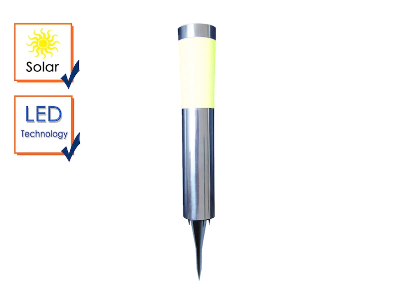 Globo Vielseitig Verwendbare LED Solarleuchte Mit Erdspieß, Edelstahl 5 Globo Vielseitig Verwendbare LED Solarleuchte Mit Erdspieß, Edelstahl – Bild 3