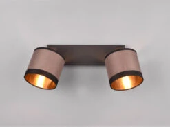 Reality Leuchten Wand- & Deckenstrahler DAVOS Mit Stoffschirmen In Taupe/Gold, Breite 35cm 13 Reality Leuchten Wand- & Deckenstrahler DAVOS Mit Stoffschirmen In Taupe/Gold, Breite 35cm -Bestes Beleuchtungs Geschäft wand deckenstrahler davos mit stoffschirmen in tau 2