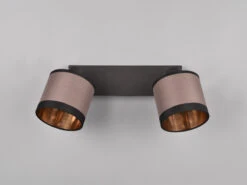 Reality Leuchten Wand- & Deckenstrahler DAVOS Mit Stoffschirmen In Taupe/Gold, Breite 35cm 15 Reality Leuchten Wand- & Deckenstrahler DAVOS Mit Stoffschirmen In Taupe/Gold, Breite 35cm -Bestes Beleuchtungs Geschäft wand deckenstrahler davos mit stoffschirmen in tau 4