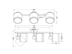 Reality Leuchten Wand- & Deckenstrahler DAVOS Mit Stoffschirmen In Weiß/Grau, Breite 58cm -Bestes Beleuchtungs Geschäft wand deckenstrahler davos mit stoffschirmen in wei 4