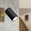 Trio Leuchten Wand- & Deckenstrahler MARLEY In Schwarz-Gold 1-flammig Spot Schwenkbar 2 Trio Leuchten Wand- & Deckenstrahler MARLEY In Schwarz-Gold 1-flammig Spot Schwenkbar -Bestes Beleuchtungs Geschäft wand deckenstrahler marley in schwarz gold 1 flamm