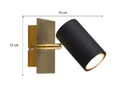 Trio Leuchten Wand- & Deckenstrahler MARLEY In Schwarz-Gold 1-flammig Spot Schwenkbar -Bestes Beleuchtungs Geschäft wand deckenstrahler marley in schwarz gold 1 flamm 3
