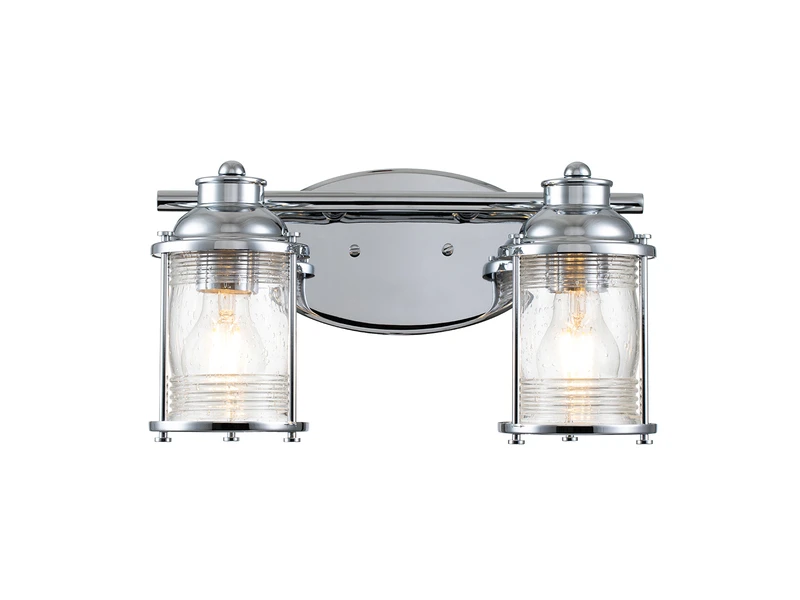 KICHLER Wandleuchte ASHLAND BAY In Chrom Für Badezimmer & Wohnraum, Breite 36cm 4 KICHLER Wandleuchte ASHLAND BAY In Chrom Für Badezimmer & Wohnraum, Breite 36cm – Bild 2